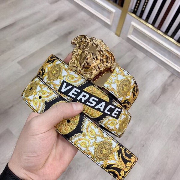 Super Perfect Quality Versace Belts(100% Genuine Leather,Steel Buckle)-594