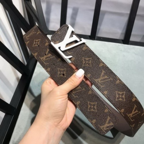 Super Perfect Quality LV Belts(100% Genuine Leather Steel Buckle)-3843