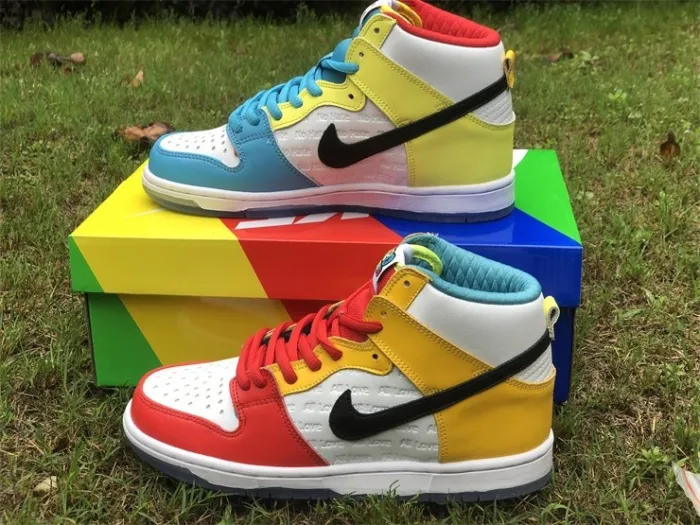 Authentic Fro skate x Nike SB Dunk High All Love No Hate