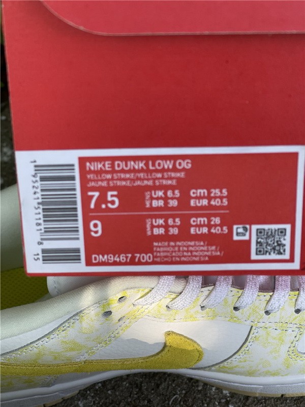 Authentic Nike Dunk Low “Yellow Strike”