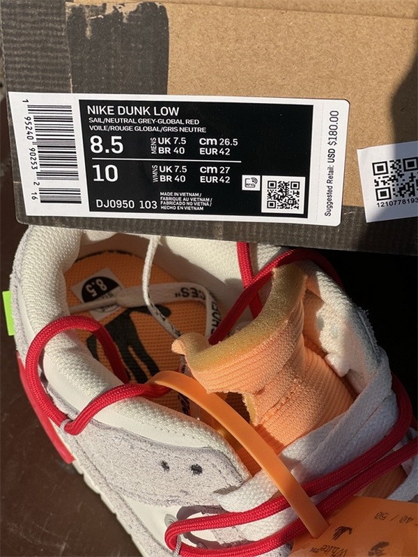 Authentic OFF-WHITE x Nike Dunk Low “The 50” DJ0950 103