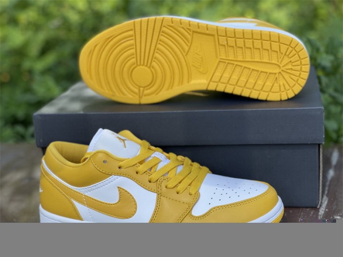Authentic Air Jordan 1 Low White Pollen