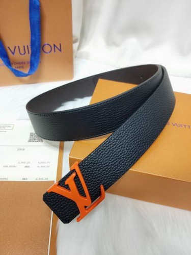 Super Perfect Quality LV Belts(100% Genuine Leather Steel Buckle)-3897