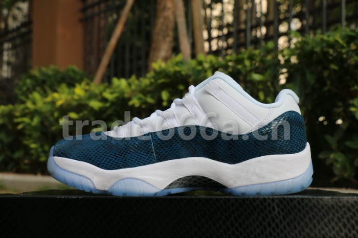 Authentic Air Jordan 11 Low “Navy Blue Snakeskin”