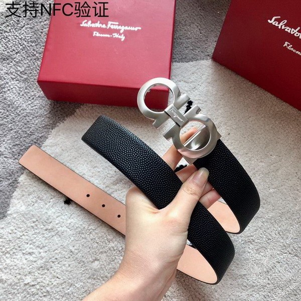 Super Perfect Quality Ferragamo Belts(100% Genuine Leather,steel Buckle)-1304