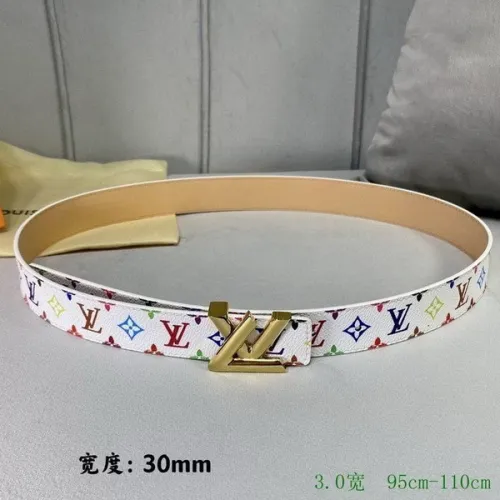 Super Perfect Quality LV Belts(100% Genuine Leather Steel Buckle)-2588