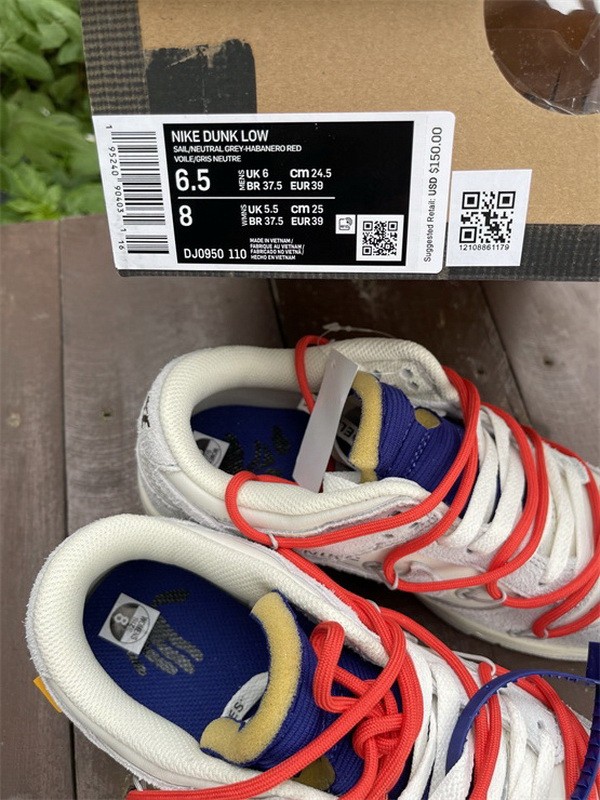 Authentic OFF-WHITE x Nike Dunk Low “The 50” DM0950 110