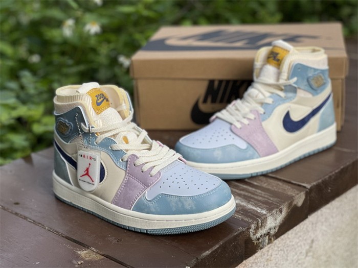 Authentic Air Jordan 1 Zoom CMFT “Celestine Blue”