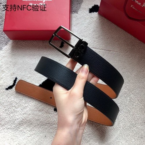 Super Perfect Quality Ferragamo Belts(100% Genuine Leather,steel Buckle)-1317