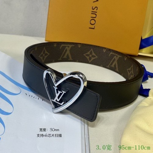 Super Perfect Quality LV Belts(100% Genuine Leather Steel Buckle)-2577