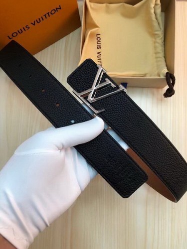 Super Perfect Quality LV Belts(100% Genuine Leather Steel Buckle)-3909