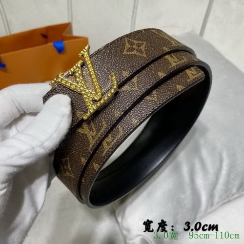 Super Perfect Quality LV Belts(100% Genuine Leather Steel Buckle)-3262