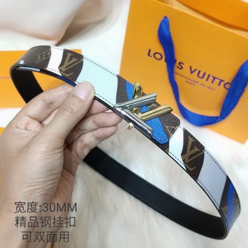 Super Perfect Quality LV Belts(100% Genuine Leather Steel Buckle)-3321