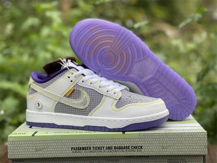Authentic Union x Nike Dunk Low Purple Yellow