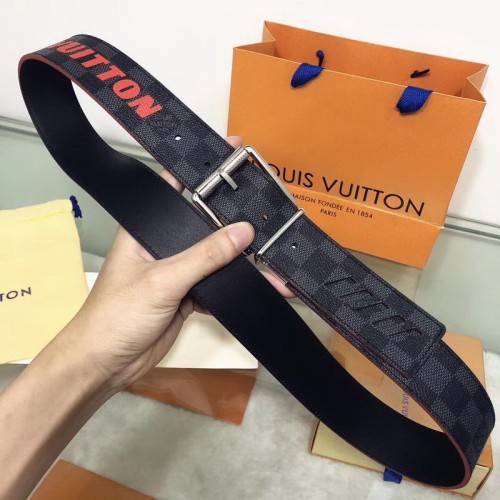Super Perfect Quality LV Belts(100% Genuine Leather Steel Buckle)-1329