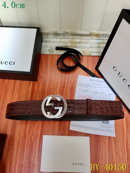 Super Perfect Quality G Belts(100% Genuine Leather,steel Buckle)-1886