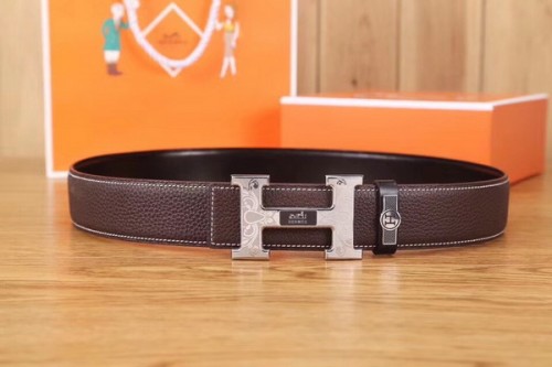 Super Perfect Quality Hermes Belts(100% Genuine Leather,Reversible Steel Buckle)-094