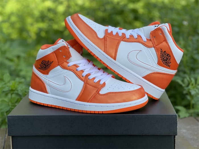 Authentic Air Jordan 1 Mid SE White Orange