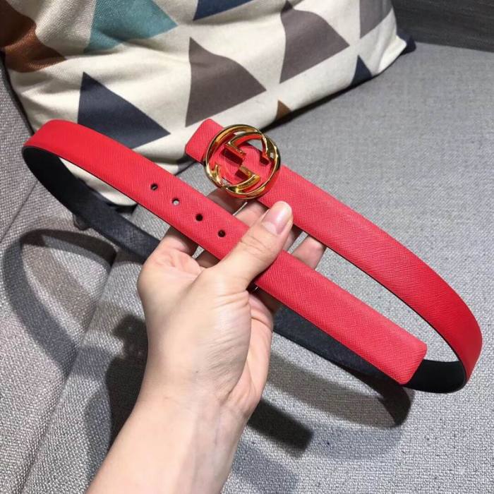 Super Perfect Quality G women Belts(100% Genuine Leather,steel Buckle)-404