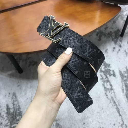 Super Perfect Quality LV Belts(100% Genuine Leather Steel Buckle)-3857