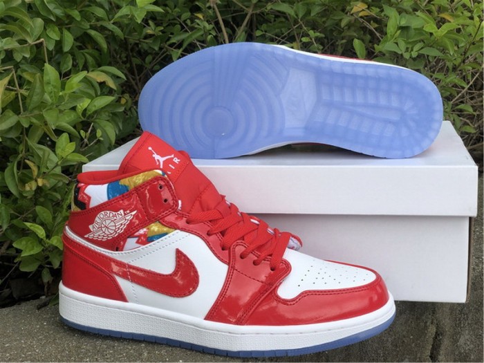 Authentic Air Jordan 1 Mid Red White