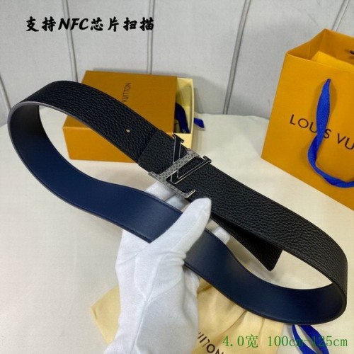 Super Perfect Quality LV Belts(100% Genuine Leather Steel Buckle)-4053