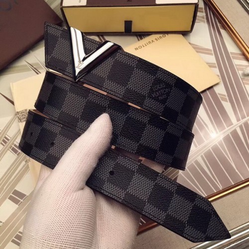 Super Perfect Quality LV Belts(100% Genuine Leather Steel Buckle)-1837
