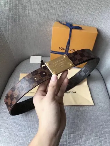 Super Perfect Quality LV Belts(100% Genuine Leather Steel Buckle)-1936