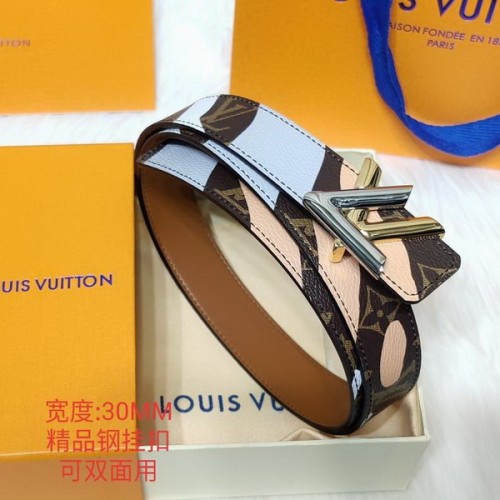 Super Perfect Quality LV Belts(100% Genuine Leather Steel Buckle)-3322