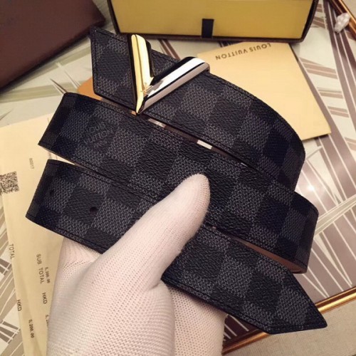Super Perfect Quality LV Belts(100% Genuine Leather Steel Buckle)-1835