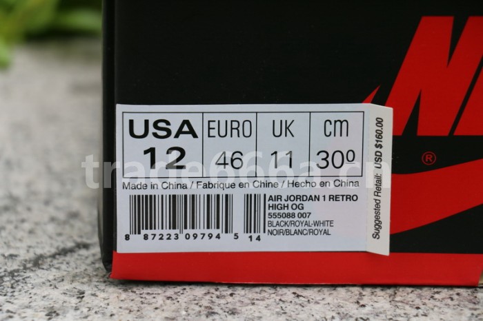 Authentic Air Jordan 1 “Royal” 2017