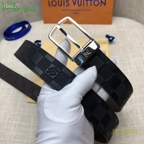 Super Perfect Quality LV Belts(100% Genuine Leather Steel Buckle)-3612
