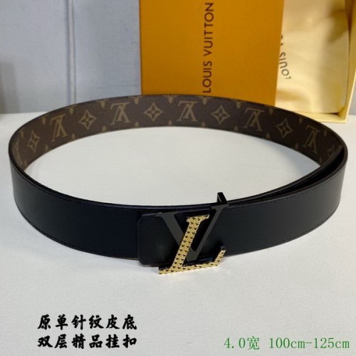 Super Perfect Quality LV Belts(100% Genuine Leather Steel Buckle)-2856