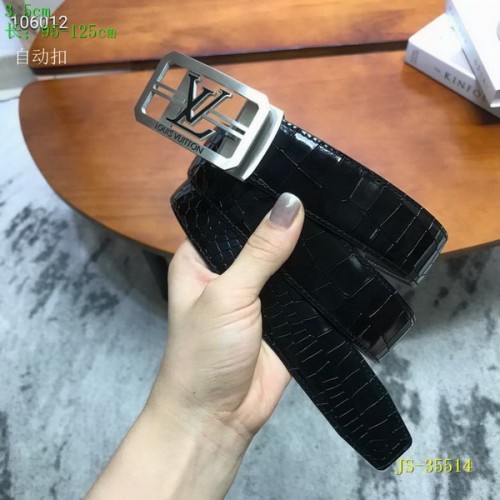 Super Perfect Quality LV Belts(100% Genuine Leather Steel Buckle)-3614