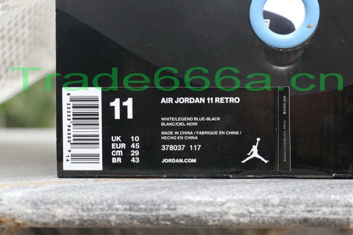 Authentic Air Jordan 11 “Legend Blue” Final Version