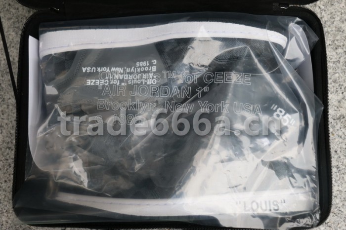 Authentic Off White X LV x Air Jordan 1 Black