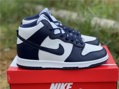 Authentic Nike Dunk High Midnight Navy