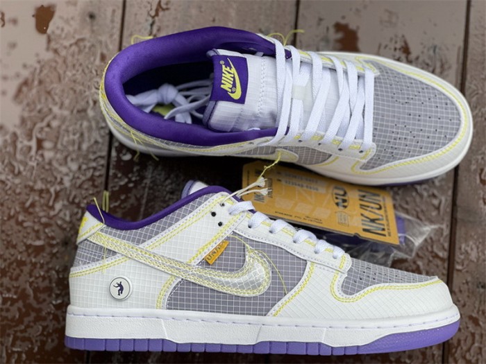 Authentic Union x Nike Dunk Low Purple Yellow