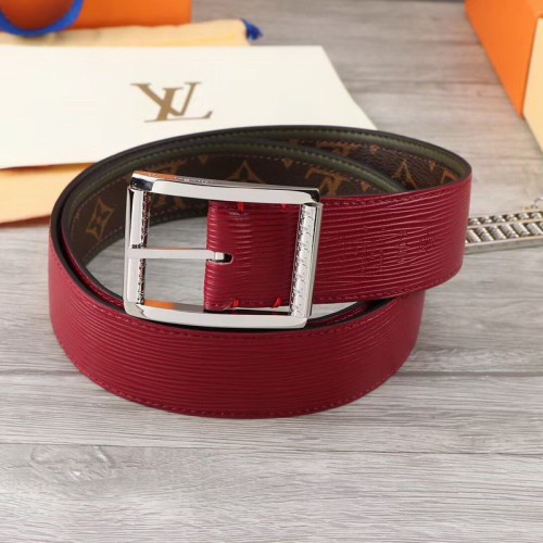 Super Perfect Quality LV Belts(100% Genuine Leather Steel Buckle)-1630