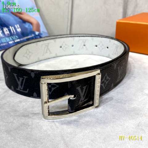Super Perfect Quality LV Belts(100% Genuine Leather Steel Buckle)-2457