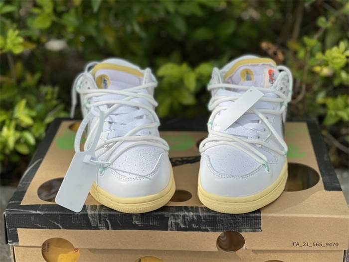 Authentic Off-White x Nike Dunk Low White