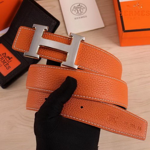 Super Perfect Quality Hermes Belts(100% Genuine Leather,Reversible Steel Buckle)-424