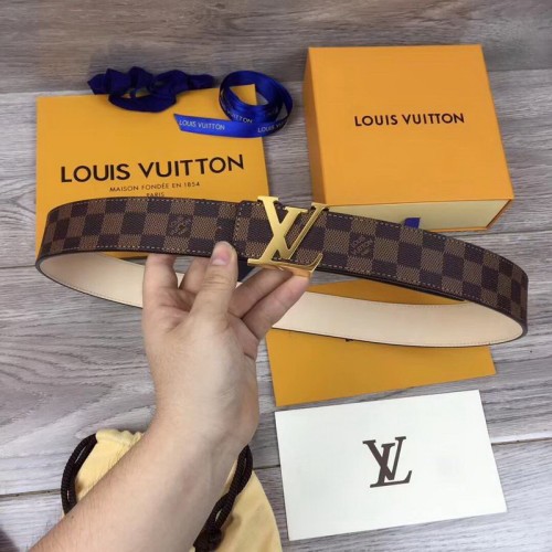 Super Perfect Quality LV Belts(100% Genuine Leather Steel Buckle)-1635