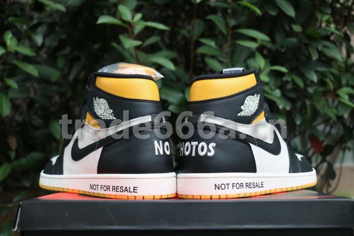 Authentic Air Jordan 1 NRG “No L’s” Black Yellow