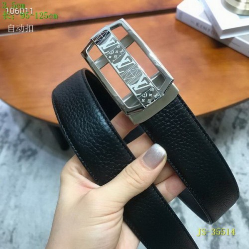 Super Perfect Quality LV Belts(100% Genuine Leather Steel Buckle)-3615