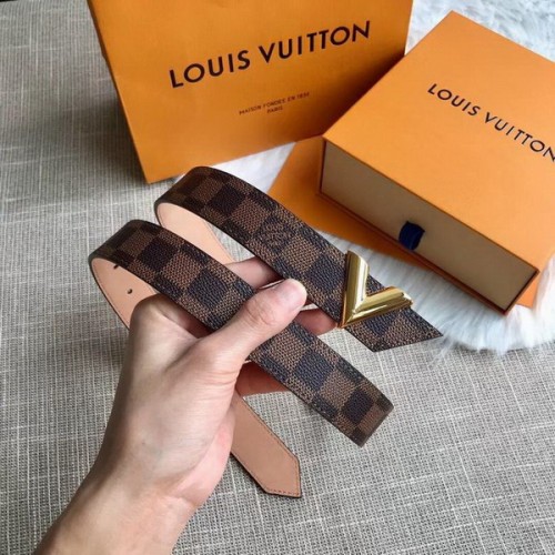 Super Perfect Quality LV Belts(100% Genuine Leather Steel Buckle)-3508