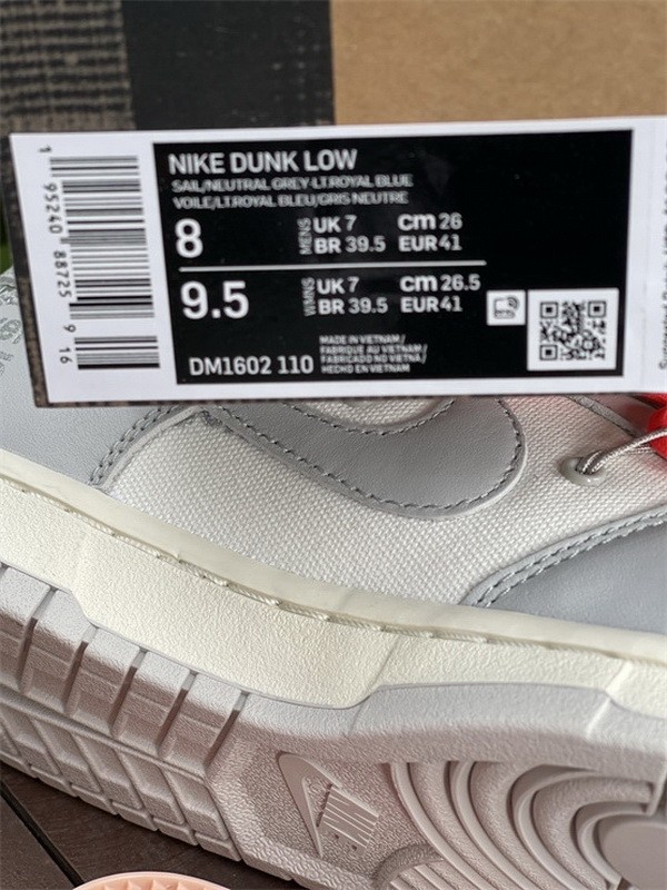 Authentic OFF-WHITE x Nike Dunk Low “The 50” DM1602 110