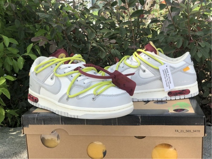 Authentic OFF-WHITE x Nike Dunk Low “The 50” DM1602