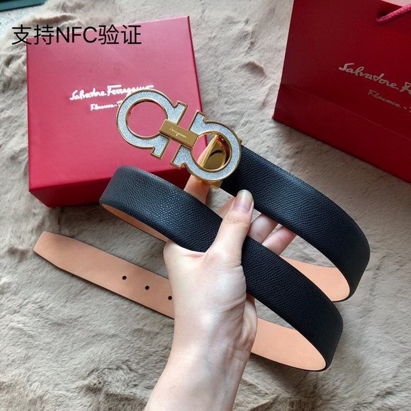 Super Perfect Quality Ferragamo Belts(100% Genuine Leather,steel Buckle)-1302