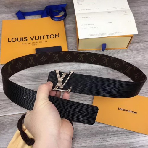 Super Perfect Quality LV Belts(100% Genuine Leather Steel Buckle)-1629